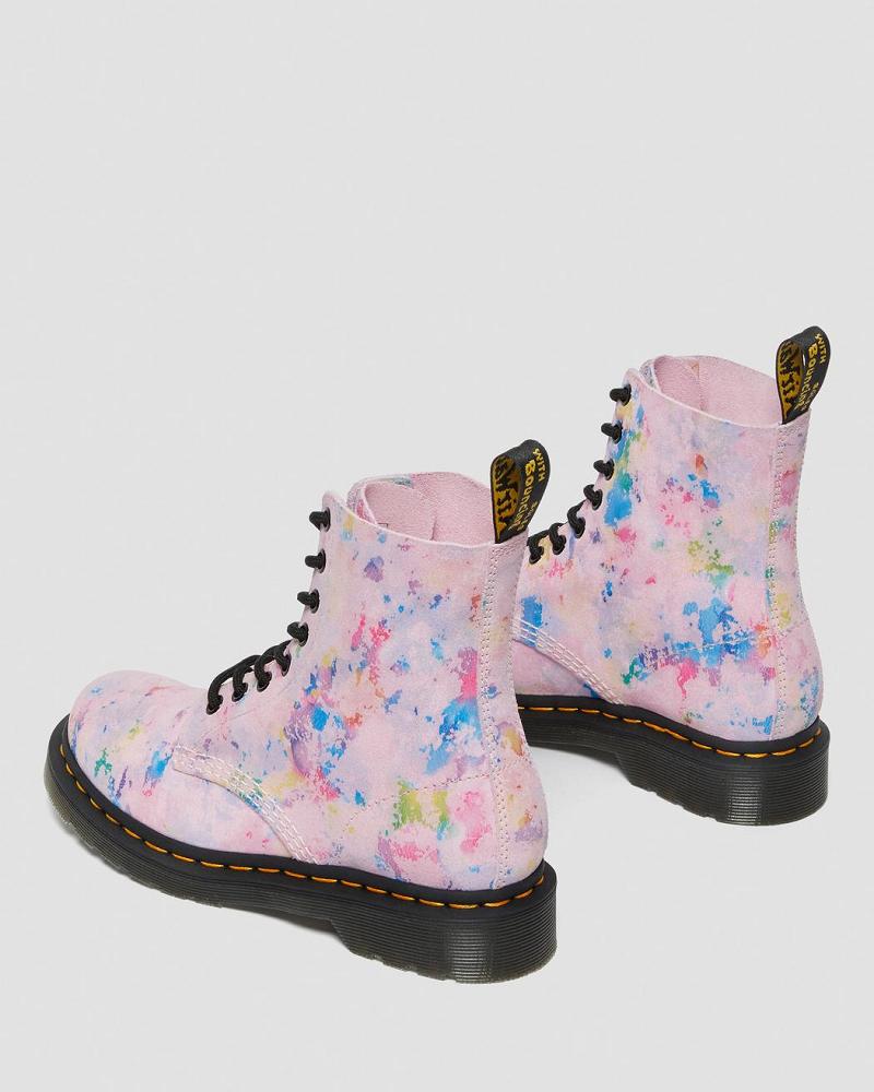 Dr Martens 1460 Pascal Confetti Suede Veterlaarzen Dames Roze | NL 592LIS